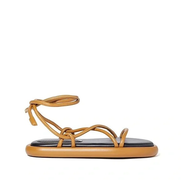 Proenza Schouler summer sandals pipe strappy khaki NWT